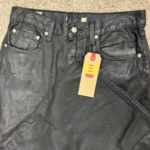 NEW Levi's Premium Ribcage Wide-Leg Women's Jeans 30x34 Coated Denim High Rise